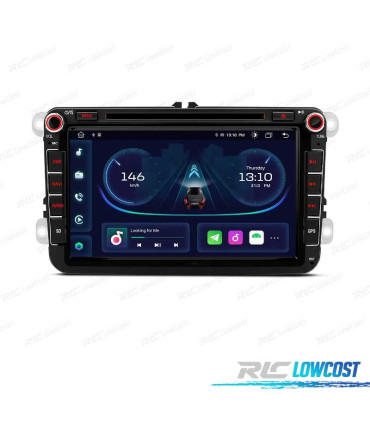 AUTO RADIO GPS ANDROID 12 SEAT LEON ALTEA TOLEDO ALHAMBRA USB GPS TACTIL HD