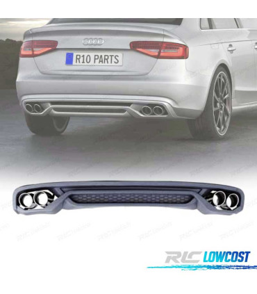 DIFUSOR AUDI A4 B8 12-15 LOOK ABT + PONTEIRAS DE ESCAPE