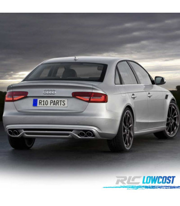 DIFUSOR AUDI A4 B8 12-15 LOOK ABT + PONTEIRAS DE ESCAPE