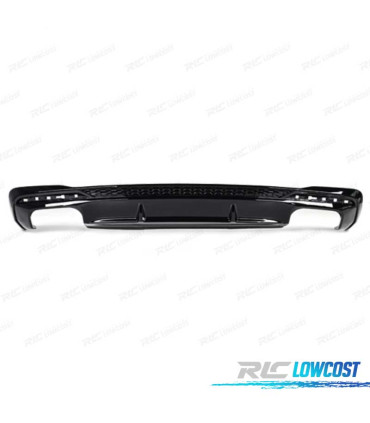 DIFUSOR AUDI A4 B9 S-LINE 19-23 LOOK S4 PRETO BRILHANTE
