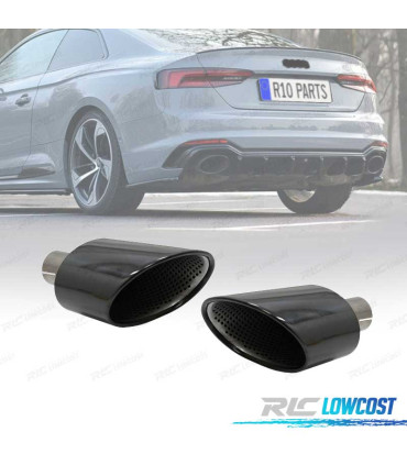 PONTEIRAS DE ESCAPE AUDI A4 16-19 LOOK RS4 PRETO