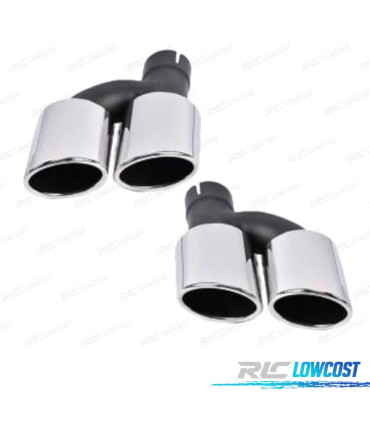 PONTEIRAS DE ESCAPE AUDI A4 16-19 LOOK S4 CROMADO