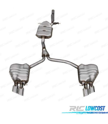 LINHA DE ESCAPE AUDI A5 12-16 LOOK S5 CAT PRETO