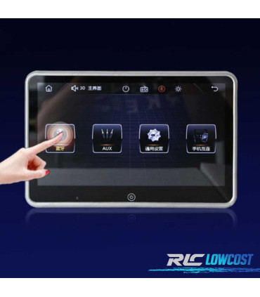 ECRÃ PARA ENCOSTO DE CABEÇA MULTIMEDIA 10 PULGADAS HD TÁCTIL USB SD