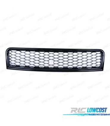 GRELHA FRONTAL AUDI A4 B6 00-04 PRETA BRILHANTE LOOK RS