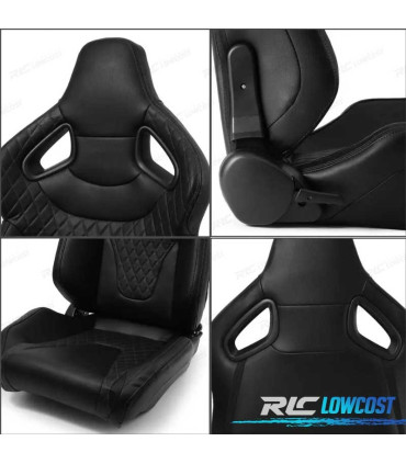 BAQUET BACKET DESPORTIVA COURO PRETA ESTILO SPORTSTER