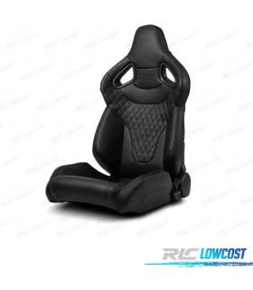 BAQUET BACKET DESPORTIVA COURO PRETA ESTILO SPORTSTER