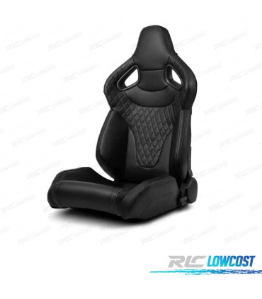 BAQUET BACKET DESPORTIVA COURO PRETA ESTILO SPORTSTER