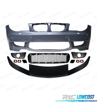 PARA-CHOQUES FRONTAL BMW E81 E82 E88 06-10 LOOK 1M PDC SRA + SPOILER FRONTAL