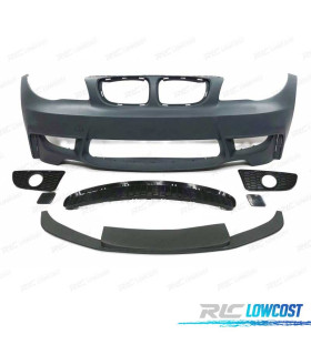 PARA-CHOQUES FRONTAL BMW E81 E82 E88 06-10 LOOK 1M + SPOILER FRONTAL