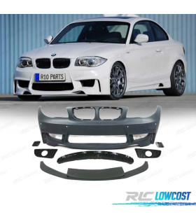 PARA-CHOQUES FRONTAL BMW E81 E87 E82 E88 06-10 LOOK 1M SRA + SPOILER FRONTAL