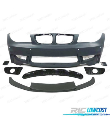 PARA-CHOQUES FRONTAL BMW E81 E87 E82 E88 06-10 LOOK 1M SRA + SPOILER FRONTAL