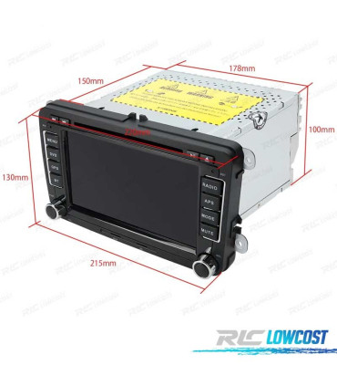 AUTO RADIO GPS ANDROID 13 VOLKSWAGEN VW PARA SEAT SKODA TOURAN 7" USB GPS TACTIL HD