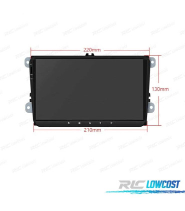 AUTO RADIO 2DIN GPS ANDROID 12 LCD TÁCTIL 9" VOLKSWAGEN VW PARA SEAT Y SKODA