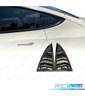 PERSIANA VIDROS LATERAIS PARA TESLA MODEL 3 17-20 PRETO BRILHANTE