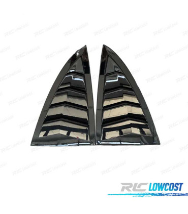 PERSIANA VIDROS LATERAIS PARA TESLA MODEL 3 17-20 PRETO BRILHANTE