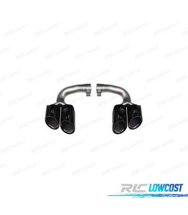 PONTEIRAS DE ESCAPE PORSCHE CAYENNE 17- LOOK GTS PRETO