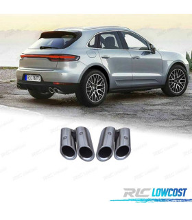 PONTEIRAS DE ESCAPE PORSCHE MACAN 18- LOOK GTS PRATA MATE