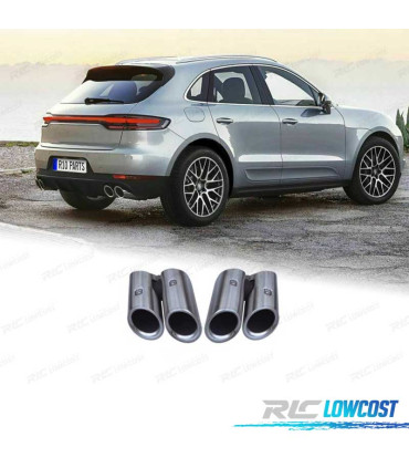 PONTEIRAS DE ESCAPE PORSCHE MACAN 18- LOOK GTS PRATA MATE