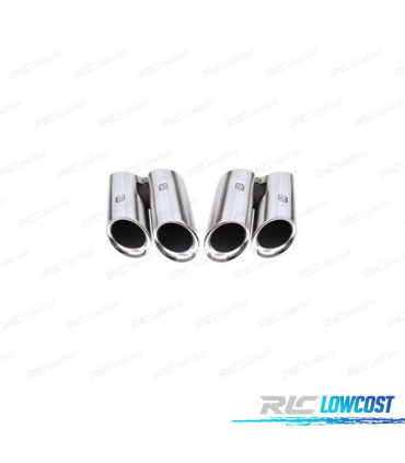 PONTEIRAS DE ESCAPE PORSCHE MACAN 18- LOOK GTS CROMADO