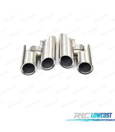 PONTEIRAS DE ESCAPE PORSCHE PANAMERA 17- LOOK GTS PRATA MATE