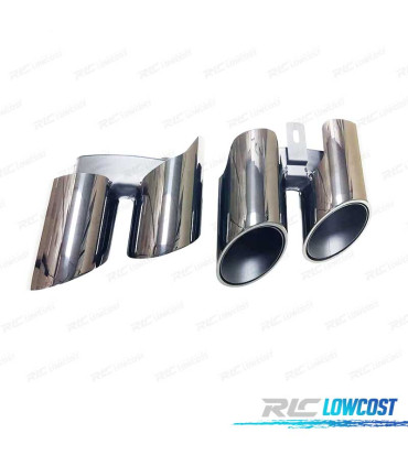 PONTEIRAS DE ESCAPE PORSCHE PANAMERA 17- LOOK S CROMADO