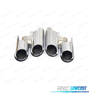 PONTEIRAS DE ESCAPE PORSCHE PANAMERA 17- LOOK GTS CROMADO