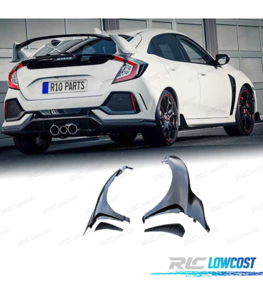 KIT 2 GUARDA-LAMAS HONDA CIVIC TYPE R 16-20 METAL