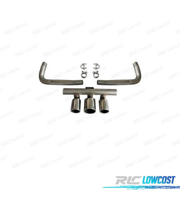 PONTEIRAS DE ESCAPE HONDA CIVIC 20-23 LOOK TYPE R CROMADO