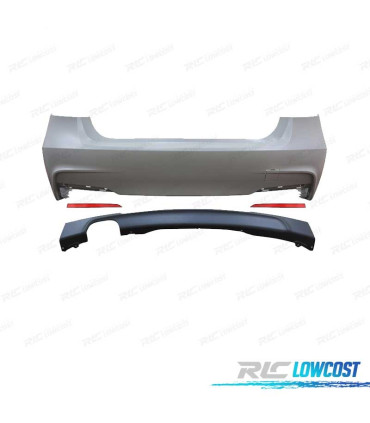 PARA-CHOQUES TRASEIRO BMW F30 LOOK M SAÍDA DUPLA