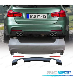PARA-CHOQUES TRASEIRO BMW F30 12-19 LOOK M SAÍDA DUPLA