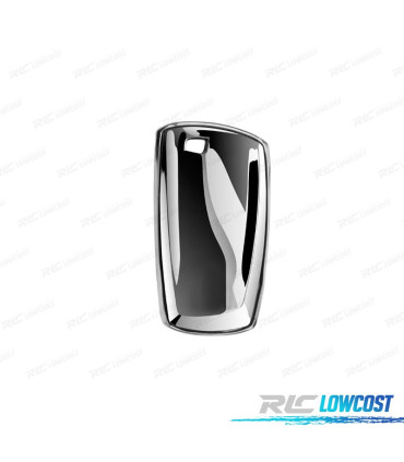 CAPA CARCAÇA CHAVE BMW QUADRADA CROMADO