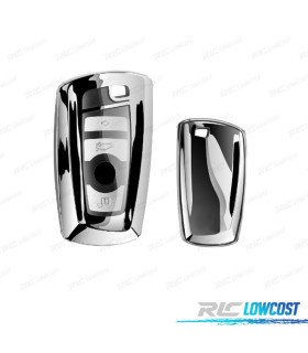CAPA CARCAÇA CHAVE BMW QUADRADA CROMADO