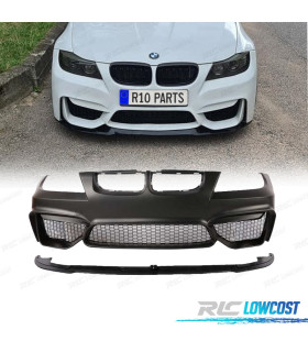 PARA-CHOQUES FRONTAL BMW E90 E91 05-08 LOOK M4 + SPOILER LIP