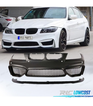 PARA-CHOQUES FRONTAL BMW E90 E91 05-08 LOOK M4 PDC + SPOILER LIP