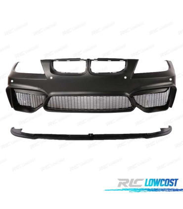 PARA-CHOQUES FRONTAL BMW E90 E91 05-08 LOOK M4 PDC + SPOILER LIP