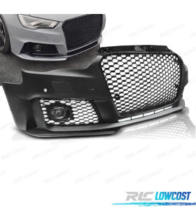 PARACHOQUES FRONTAL AUDI A3 8V 12-16 LOOK RS3 PRETO BRILHANTE