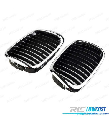 GRELHAS FRONTAIS PRETO CROMADAS BMW E39 95-03