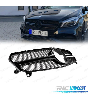 GRELHA FRONTAL MERCEDES CLASE A W176 15-18 LOOK AMG A45 PRETO BRILHANTE