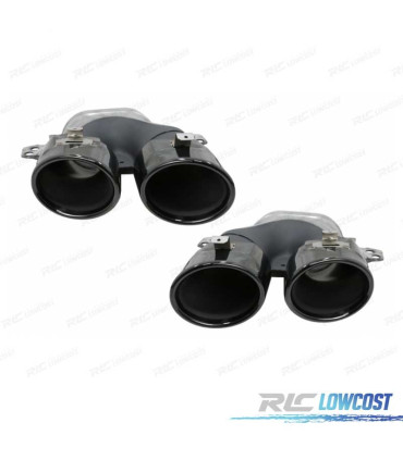 DIFUSOR TRASEIRO MERCEDES CLASE C W205 SEDAN 14-20 C43 AMG PDC + PONTEIRAS ESCAPE PRETO