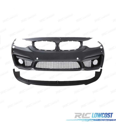 PARA-CHOQUES FRONTAL BMW F32 F33 F36 13-18 LOOK M4 SRA PDC NEVOEIRO + SPOILER LIP