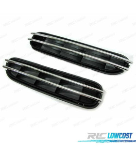 GRELHAS LATERAIS BMW E60 E61 03-07 PRETO CROMADO LOOK M5