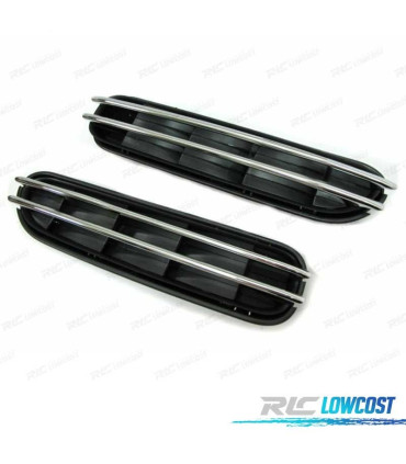 GRELHAS LATERAIS BMW E60 E61 03-07 PRETO CROMADO LOOK M5