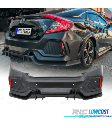 PÁRA-CHOQUES TRASEIRO HONDA CIVIC 16- LOOK TYPE R