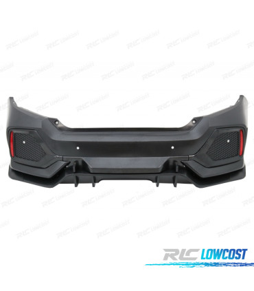 PÁRA-CHOQUES TRASEIRO HONDA CIVIC 16- LOOK TYPE R