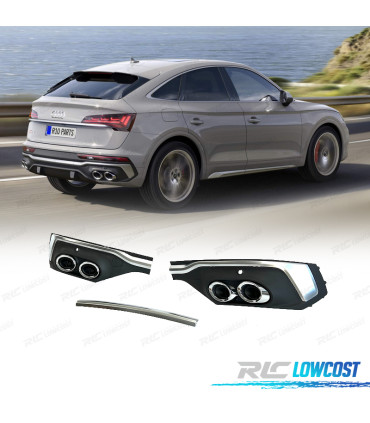DIFUSOR AUDI Q5 S LINE 20- LOOK SQ5 COUPE PRATEADO
