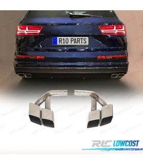 PONTEIRAS DE ESCAPE AUDI Q7 2.0T GASOLINA 16-19 LOOK SQ7 PRATEADAS 