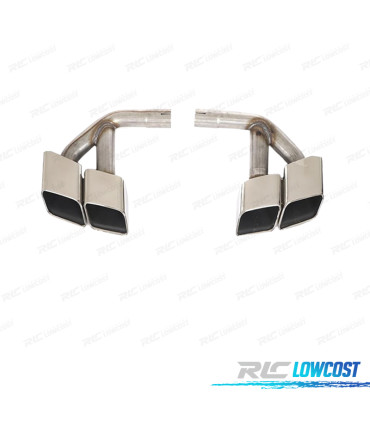 PONTEIRAS DE ESCAPE AUDI Q7 2.0T GASOLINA 16-19 LOOK SQ7 PRATEADAS 