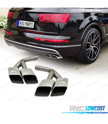 PONTEIRAS DE ESCAPE AUDI Q7 3.0T GASOLINA 16-19 LOOK SQ7 CROMADAS