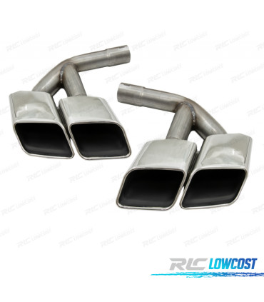 PONTEIRAS DE ESCAPE AUDI Q7 3.0T GASOLINA 16-19 LOOK SQ7 CROMADAS